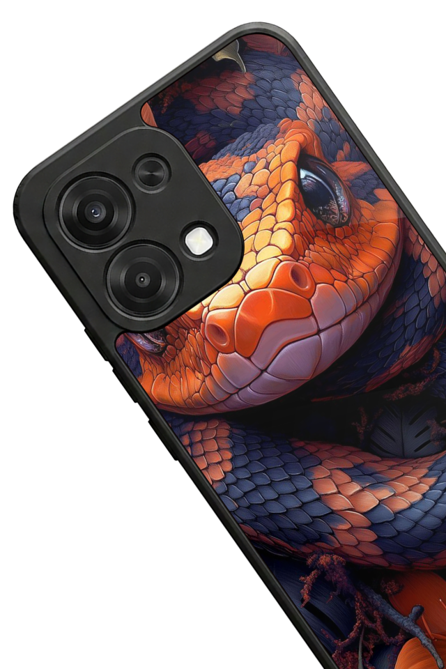 Oppo A6 Pro Uyumlu Yılan Tasarımlı Glossy Premium Kılıf