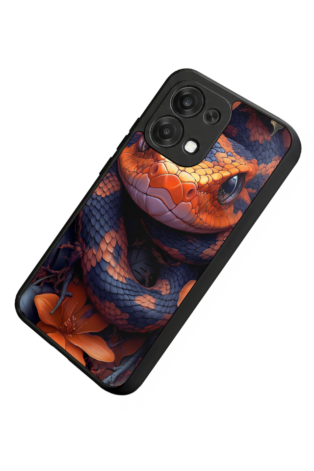 Oppo A6 Pro Uyumlu Yılan Tasarımlı Glossy Premium Kılıf