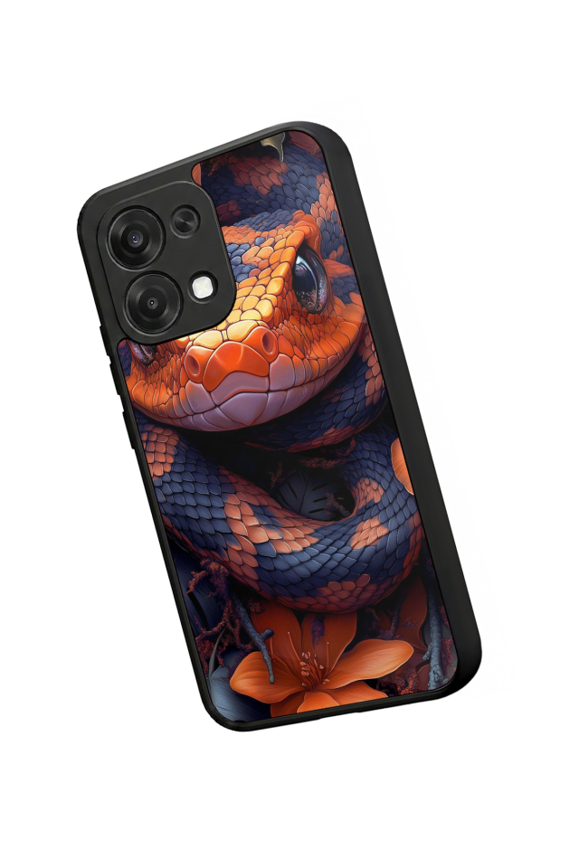 Oppo A6 Pro Uyumlu Yılan Tasarımlı Glossy Premium Kılıf