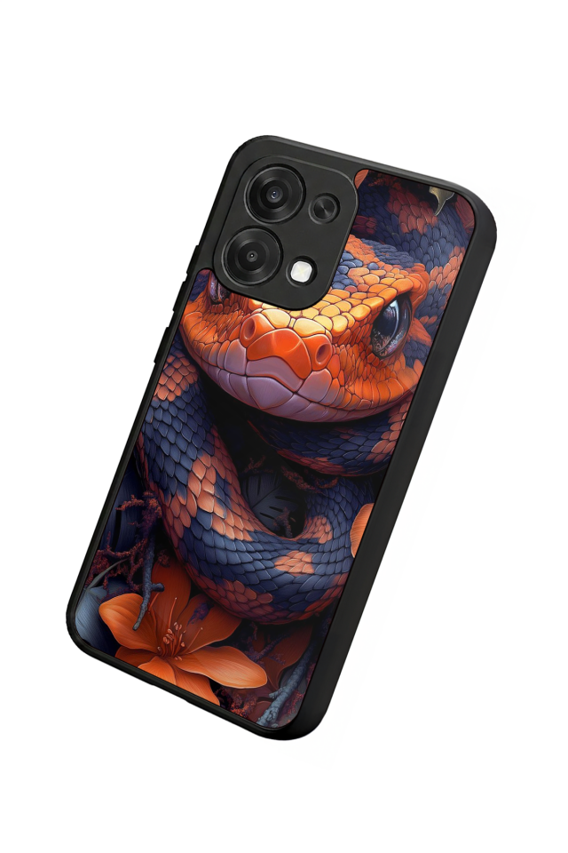 Oppo A6 Pro Uyumlu Yılan Tasarımlı Glossy Premium Kılıf