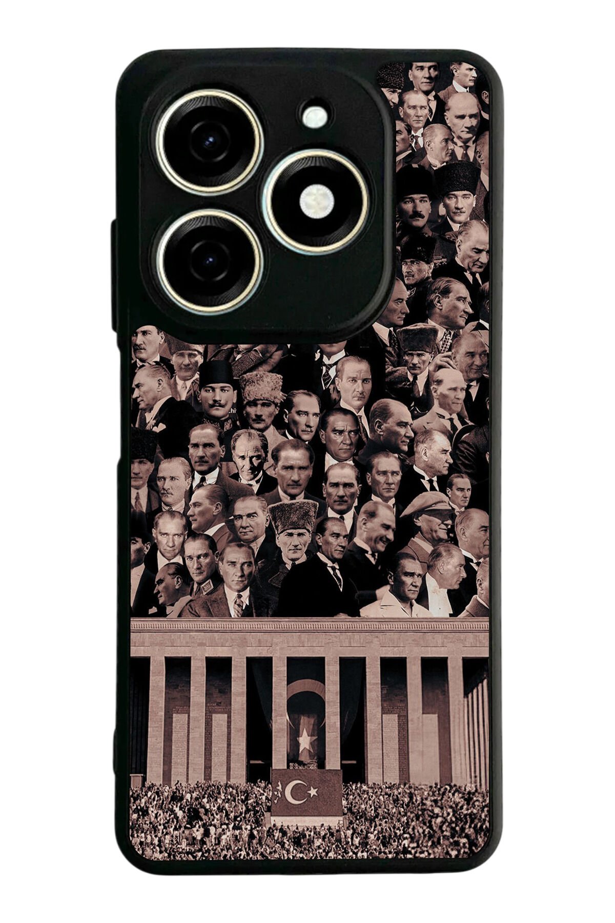 Tecno Spark 20/20C Uyumlu Mustafa Kemal Ataturk Tasarımlı Glossy Premium Kılıf