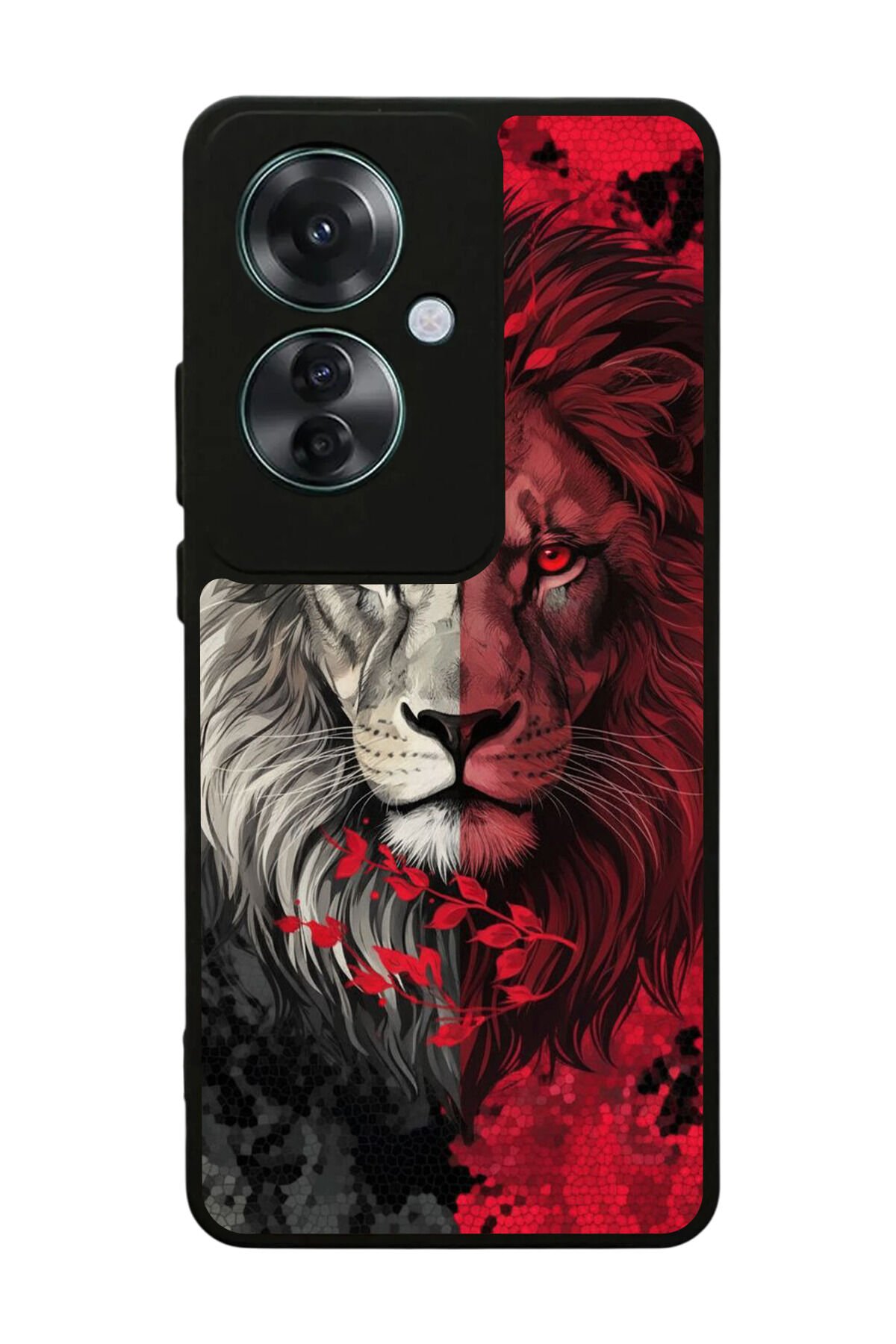 Oppo Reno 11F Uyumlu Aslan Tasarımlı Glossy Premium Kılıf