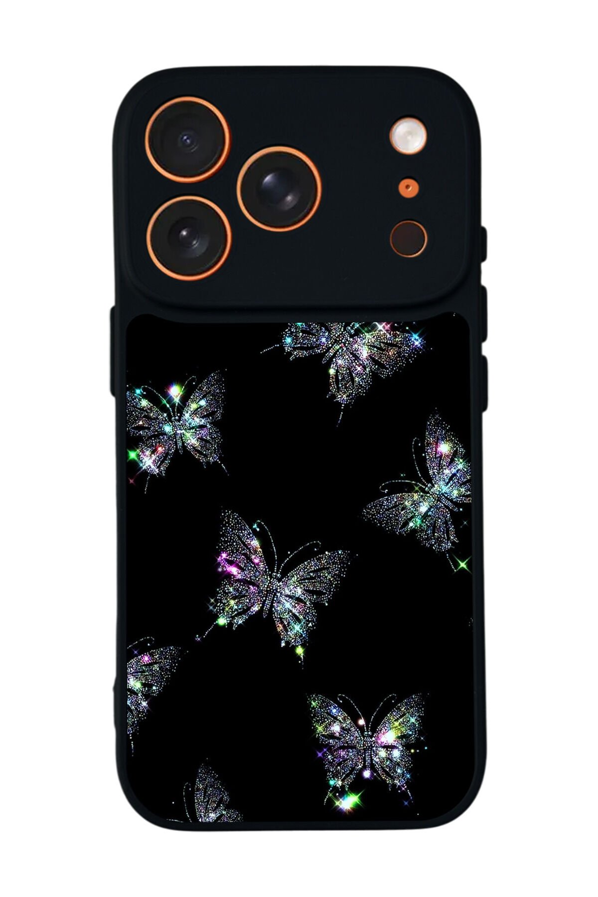 iPhone 17 Pro Max Uyumlu Kelebek Tasarımlı Glossy Premium Kılıf