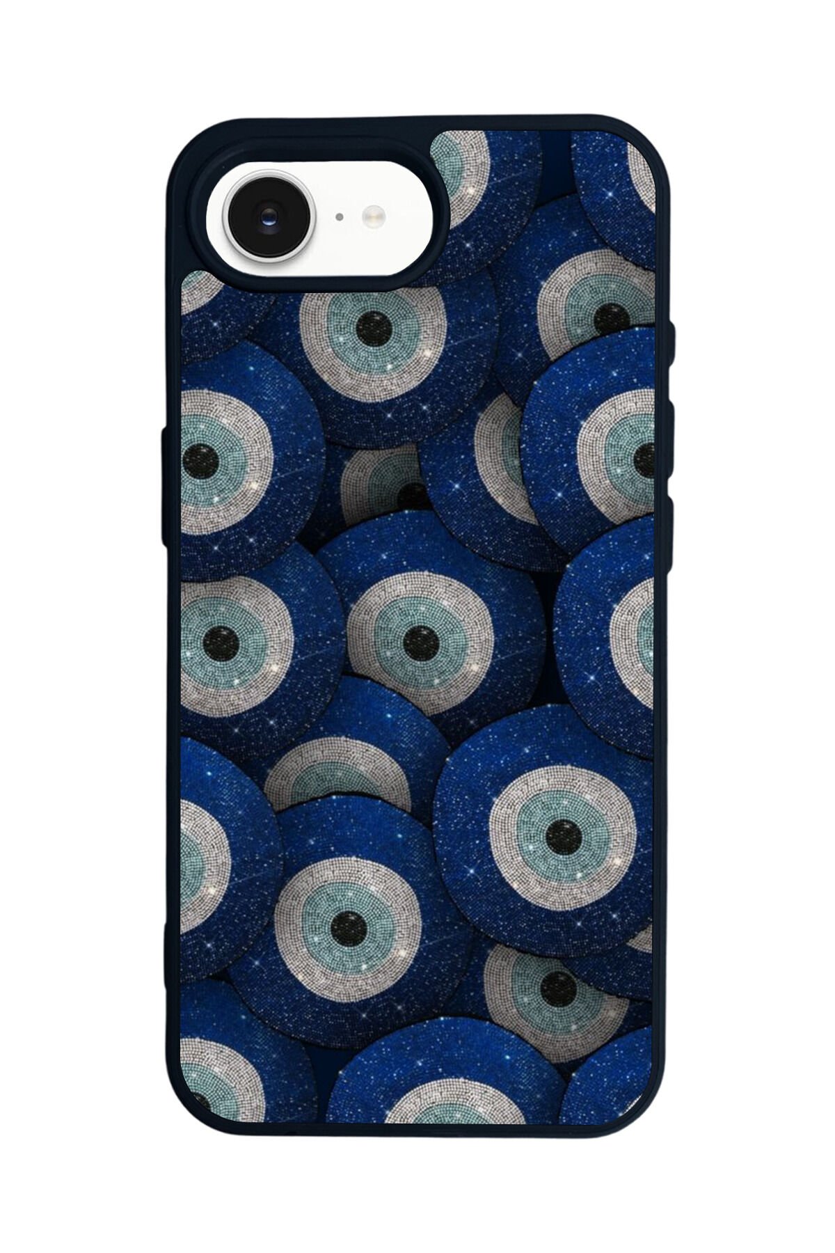 iPhone 16E Uyumlu Nazar Tasarımlı Glossy Premium Kılıf