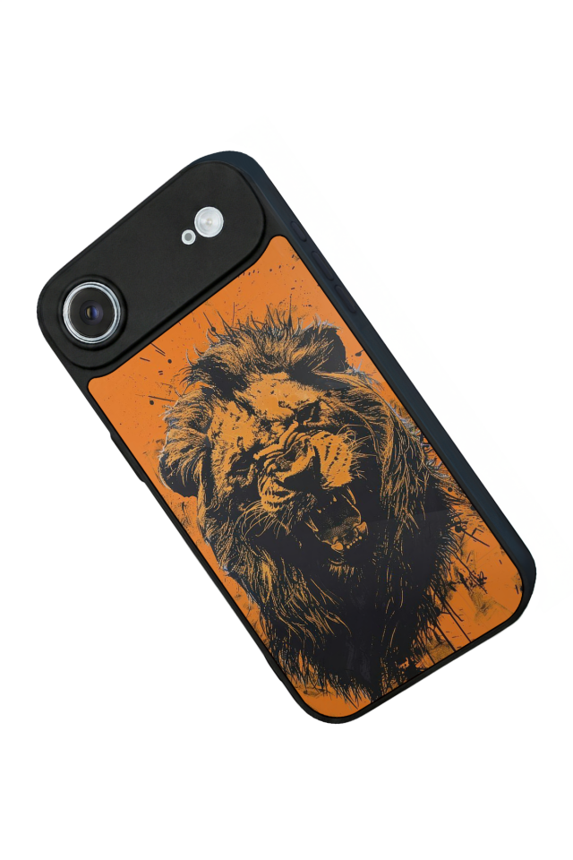 iPhone 17 Air Uyumlu Aslan Tasarımlı Glossy Premium Kılıf
