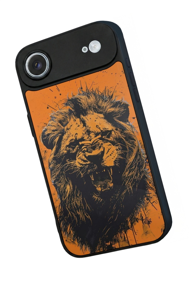 iPhone 17 Air Uyumlu Aslan Tasarımlı Glossy Premium Kılıf