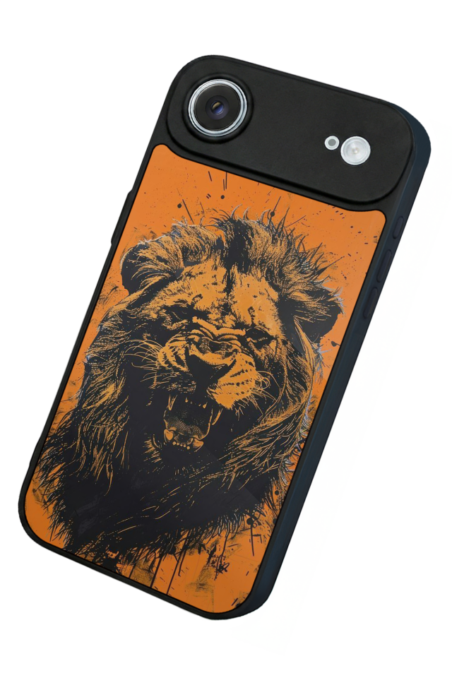 iPhone 17 Air Uyumlu Aslan Tasarımlı Glossy Premium Kılıf