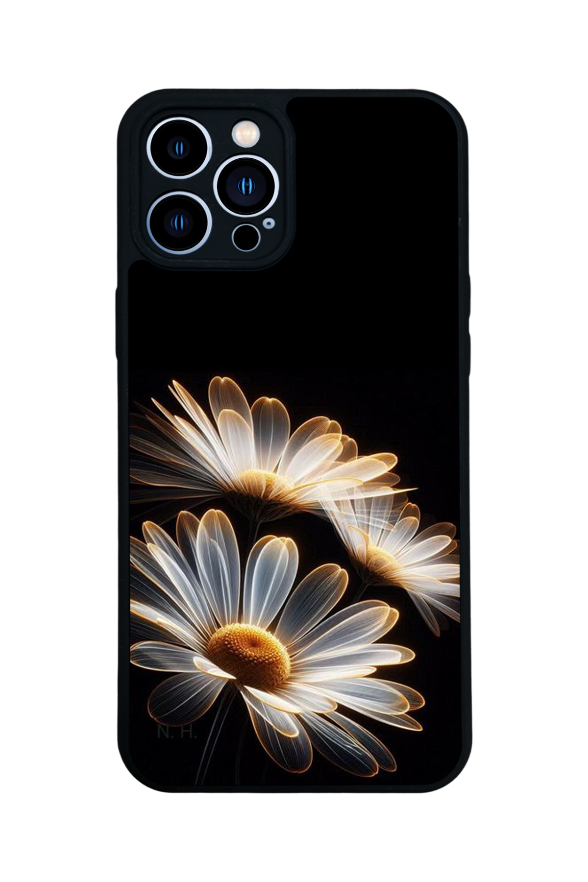 iPhone 13 Pro Max Uyumlu Cicek Tasarımlı Glossy Premium Kılıf