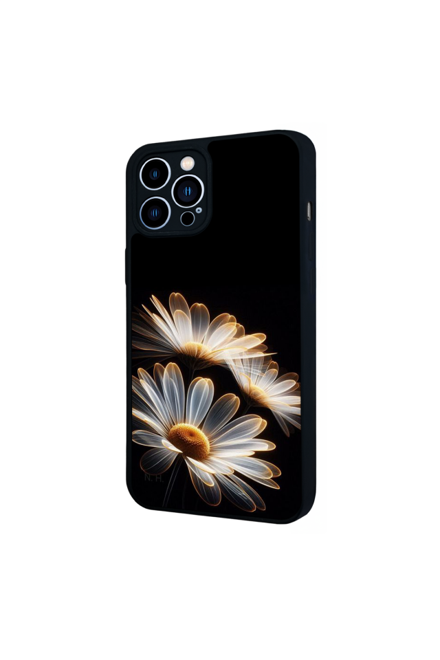 iPhone 13 Pro Max Uyumlu Cicek Tasarımlı Glossy Premium Kılıf