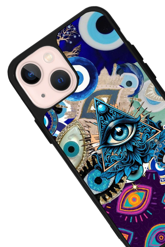 iPhone 13 Mini Uyumlu Göz Tasarımlı Glossy Premium Kılıf