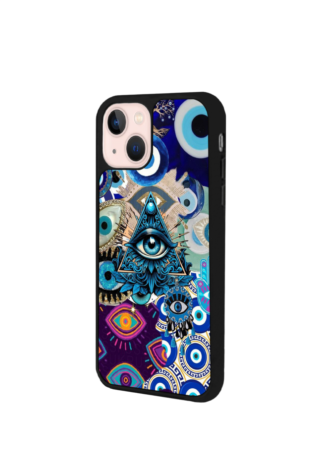 iPhone 13 Mini Uyumlu Göz Tasarımlı Glossy Premium Kılıf