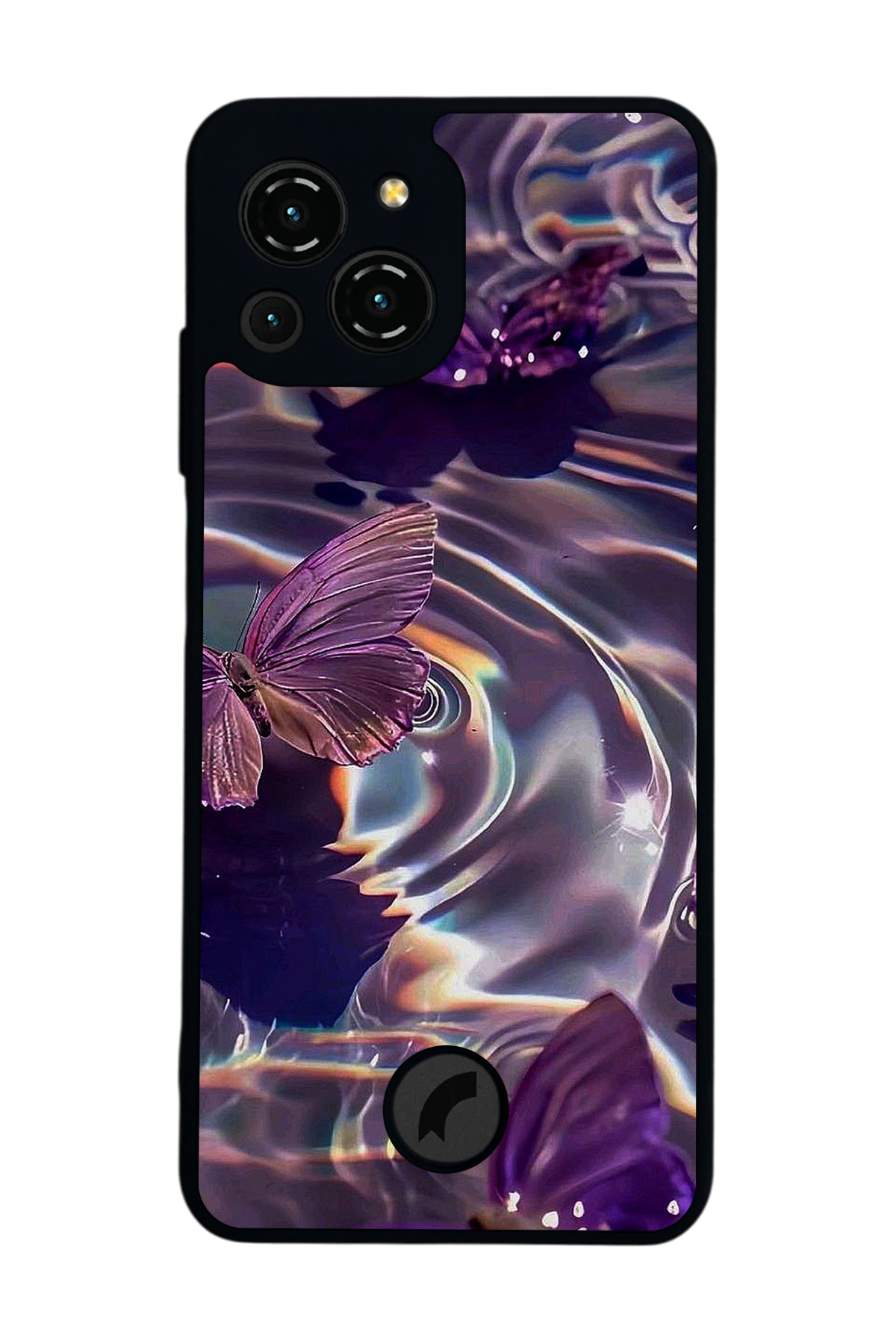 Reeder S23 Pro Max Uyumlu Kelebek Tasarımlı Glossy Premium Kılıf