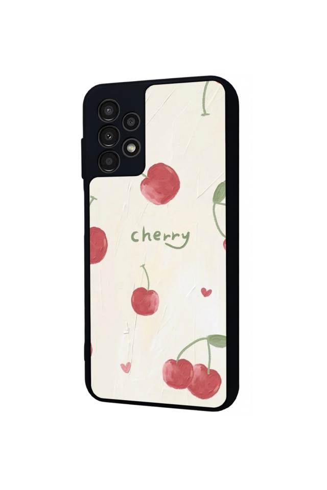 Samsung Galaxy A13 Uyumlu Kiraz Tasarımlı Glossy Premium Kılıf