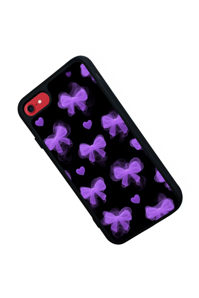 iPhone SE Uyumlu Kurdele Tasarımlı Glossy Premium Kılıf