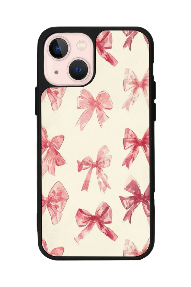 iPhone 15 Uyumlu Kurdele Tasarımlı Glossy Premium Kılıf