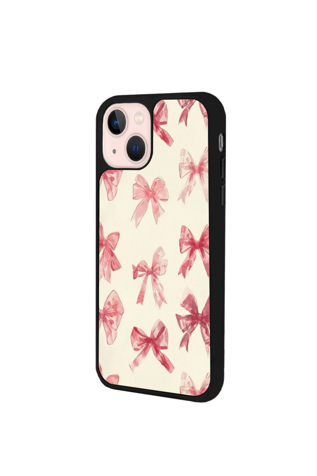 iPhone 15 Uyumlu Kurdele Tasarımlı Glossy Premium Kılıf