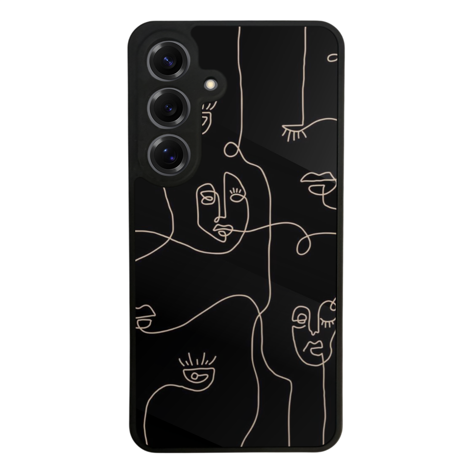 Samsung Galaxy S25 Uyumlu Line Art Tasarımlı Glossy Premium Kılıf