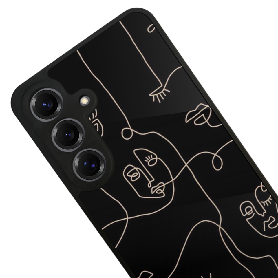 Samsung Galaxy S25 Uyumlu Line Art Tasarımlı Glossy Premium Kılıf
