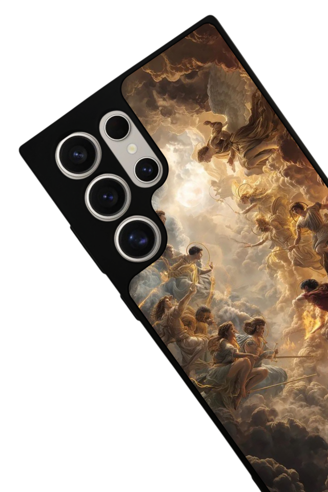 Samsung Galaxy S23 Ultra Uyumlu Melek Tasarımlı Glossy Premium Kılıf