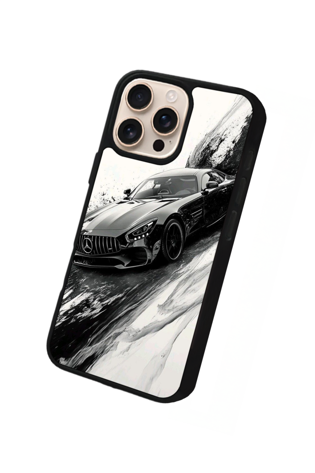 iPhone 15 Pro Uyumlu Mercedes Tasarımlı Glossy Premium Kılıf