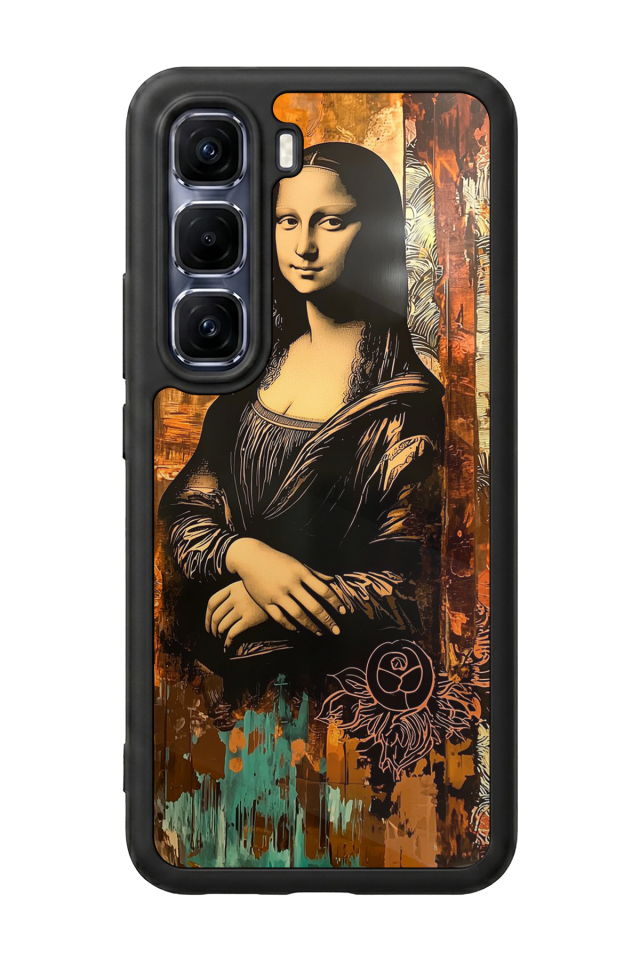Infinix Hot 60 Pro Plus Uyumlu Monalisa Tasarımlı Glossy Premium Kılıf
