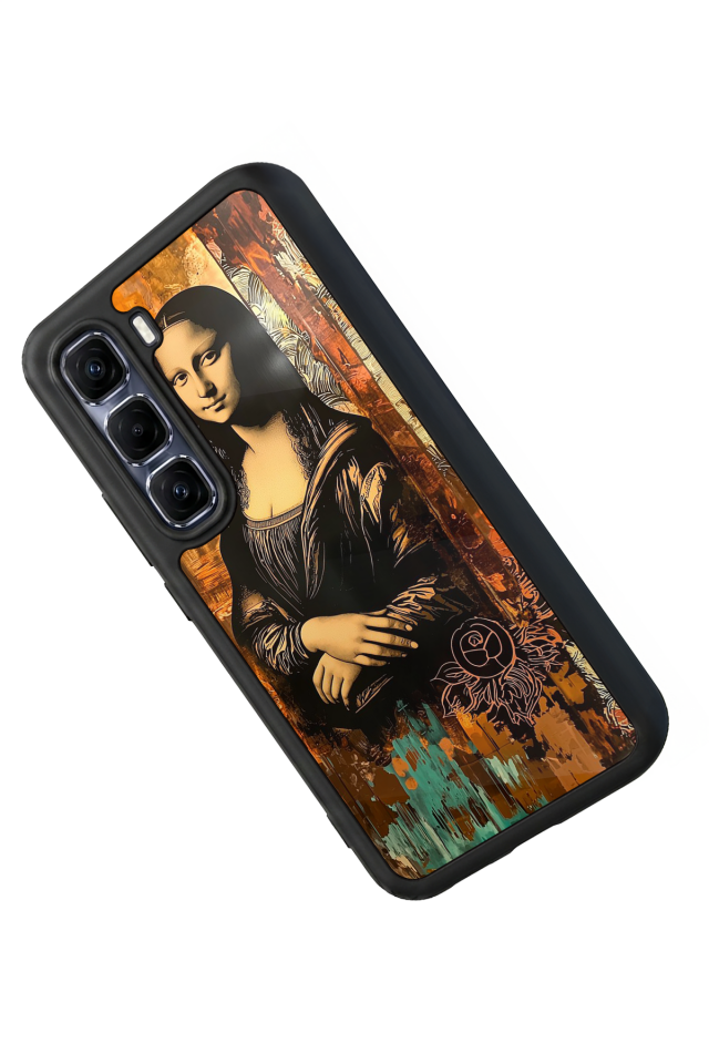 Infinix Hot 60 Pro Plus Uyumlu Monalisa Tasarımlı Glossy Premium Kılıf