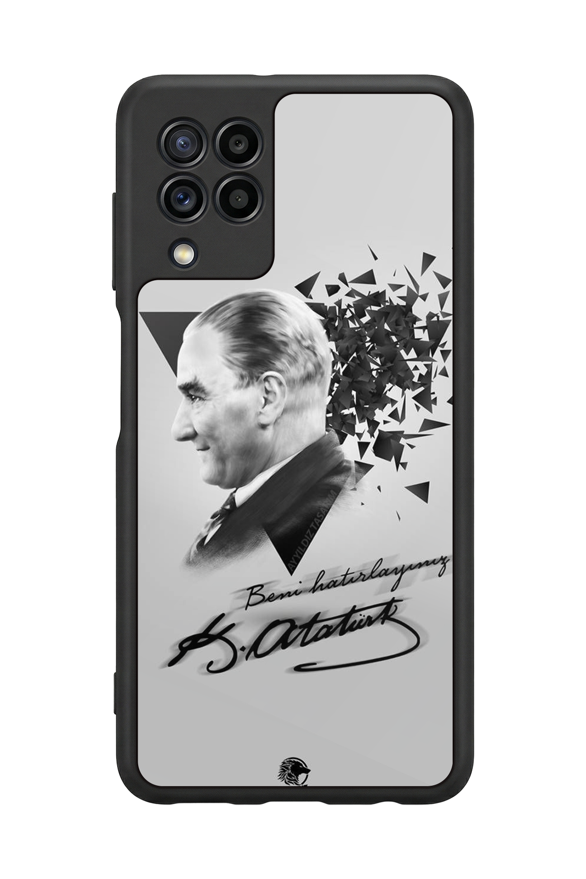 Samsung Galaxy M32 Uyumlu Mustafa Kemal Ataturk Tasarımlı Glossy Premium Kılıf