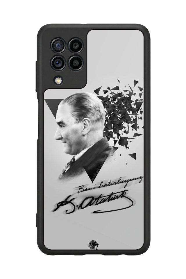 Samsung Galaxy M32 Uyumlu Mustafa Kemal Ataturk Tasarımlı Glossy Premium Kılıf