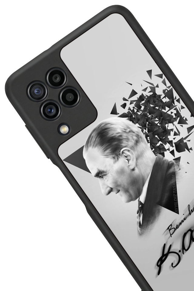 Samsung Galaxy M32 Uyumlu Mustafa Kemal Ataturk Tasarımlı Glossy Premium Kılıf