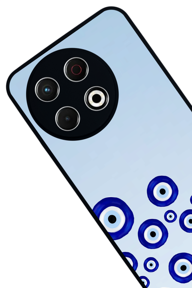 Tecno Spark 30 Pro Uyumlu Nazar Tasarımlı Glossy Premium Kılıf