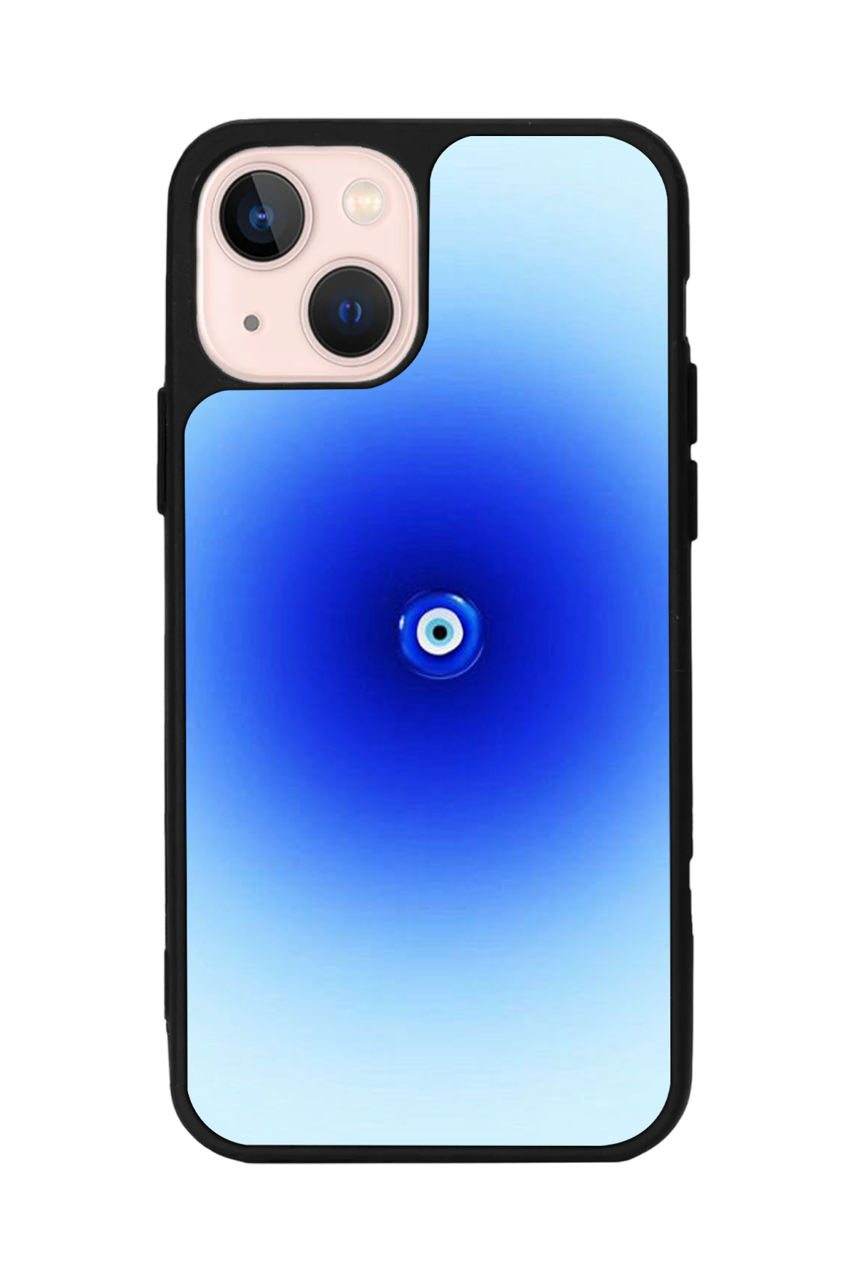 iPhone 15 Plus Uyumlu Nazar Tasarımlı Glossy Premium Kılıf