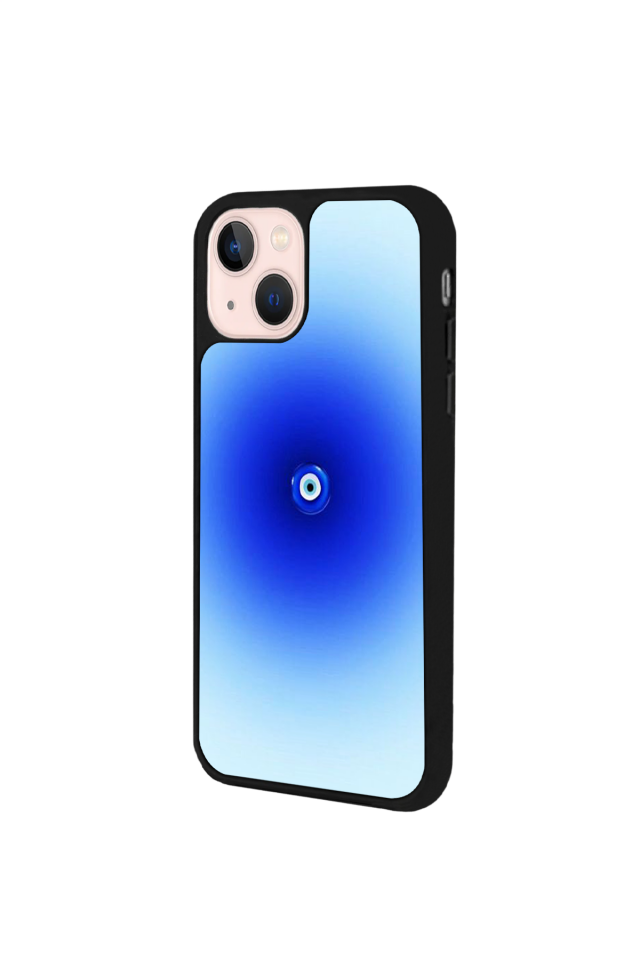 iPhone 15 Plus Uyumlu Nazar Tasarımlı Glossy Premium Kılıf