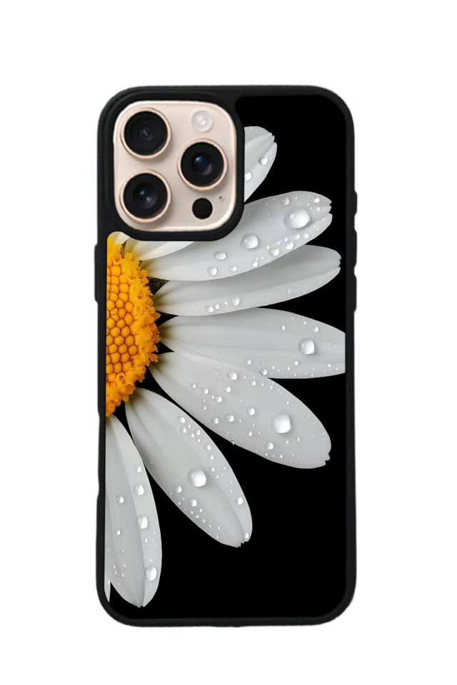 iPhone 15 Pro Max Uyumlu Papatya Tasarımlı Glossy Premium Kılıf