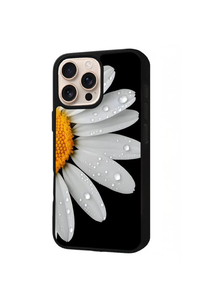 iPhone 15 Pro Max Uyumlu Papatya Tasarımlı Glossy Premium Kılıf