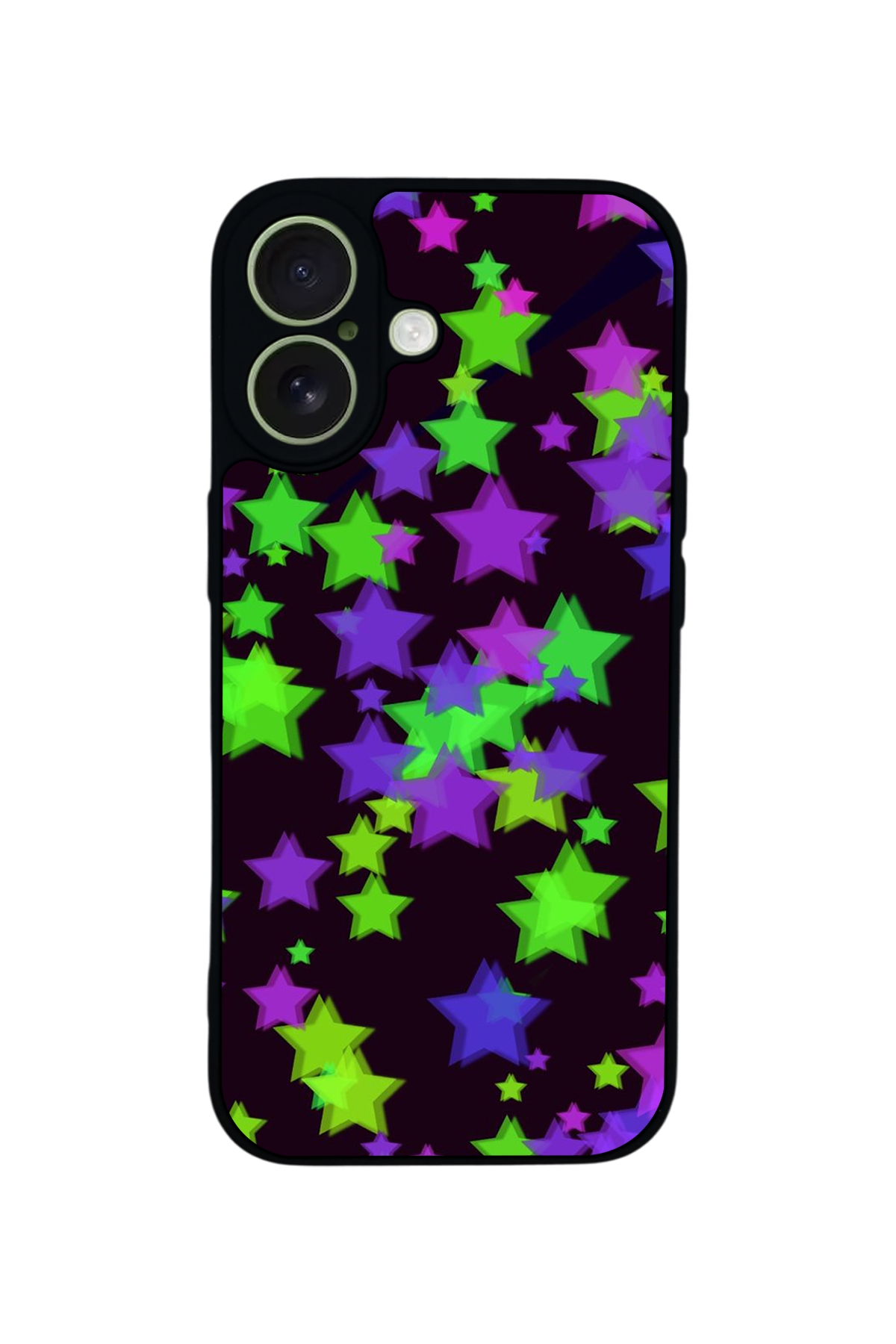 iPhone 17 Uyumlu Retro Yildizlar Tasarımlı Glossy Premium Kılıf