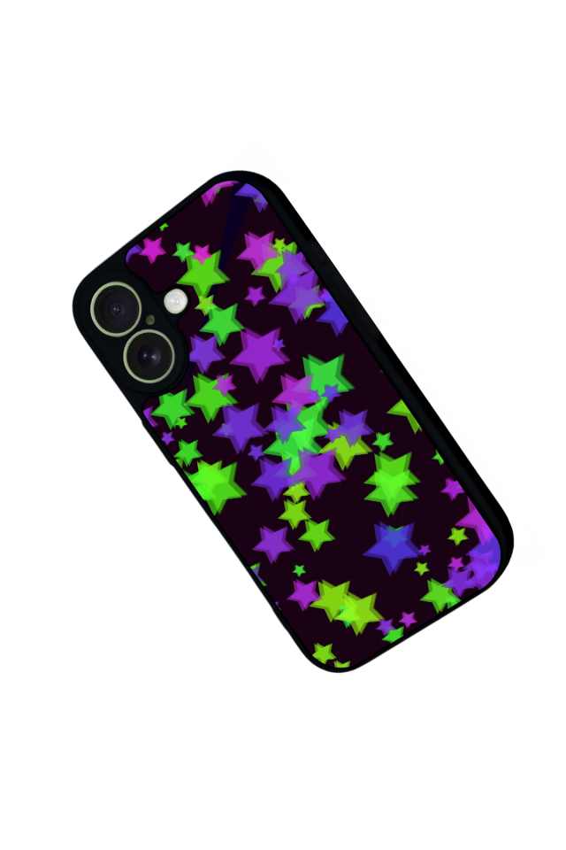 iPhone 17 Uyumlu Retro Yildizlar Tasarımlı Glossy Premium Kılıf