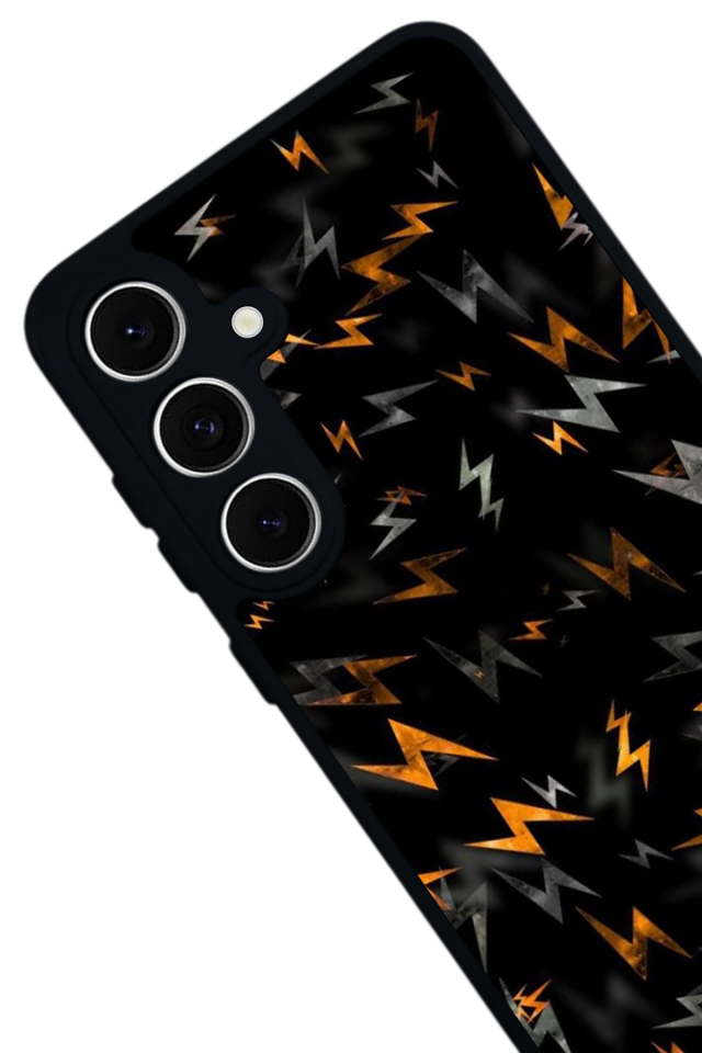 Samsung Galaxy S24 FE Uyumlu Simsek Tasarımlı Glossy Premium Kılıf