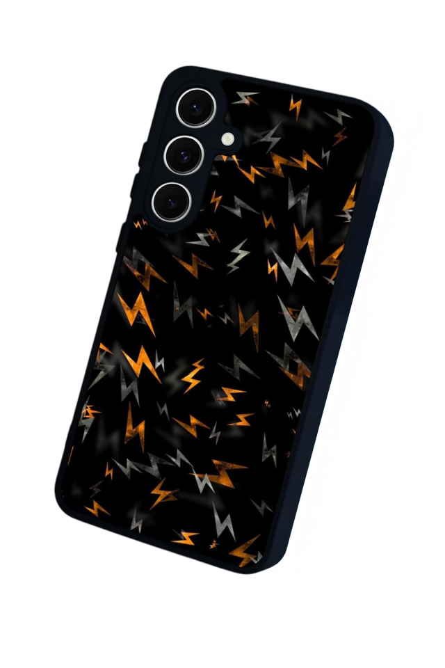 Samsung Galaxy S24 FE Uyumlu Simsek Tasarımlı Glossy Premium Kılıf