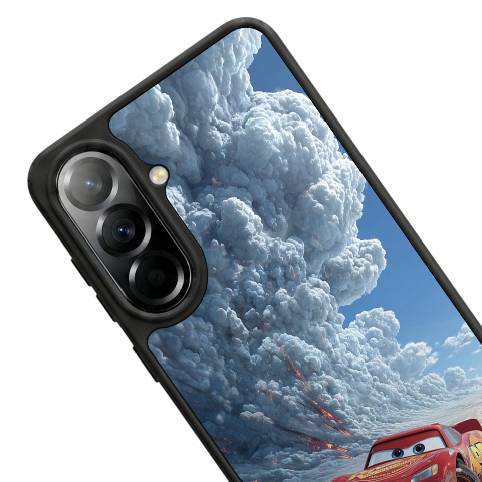 Samsung Galaxy A37 Uyumlu Şimsek McQueen Tasarımlı Glossy Premium Kılıf