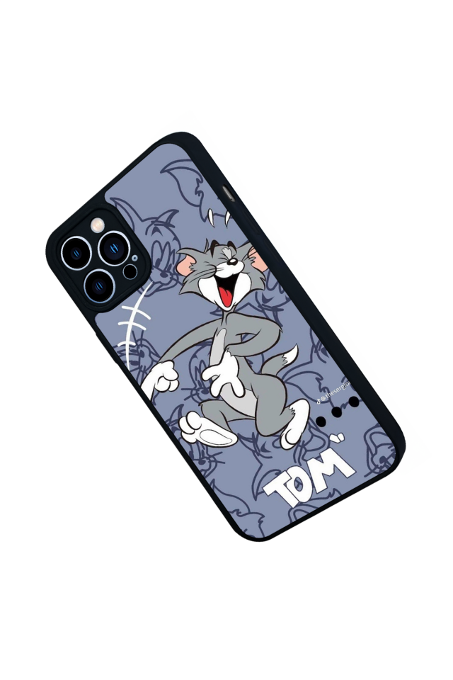 iPhone 12 Pro Max Uyumlu Tom And Jerry Tasarımlı Glossy Premium Kılıf