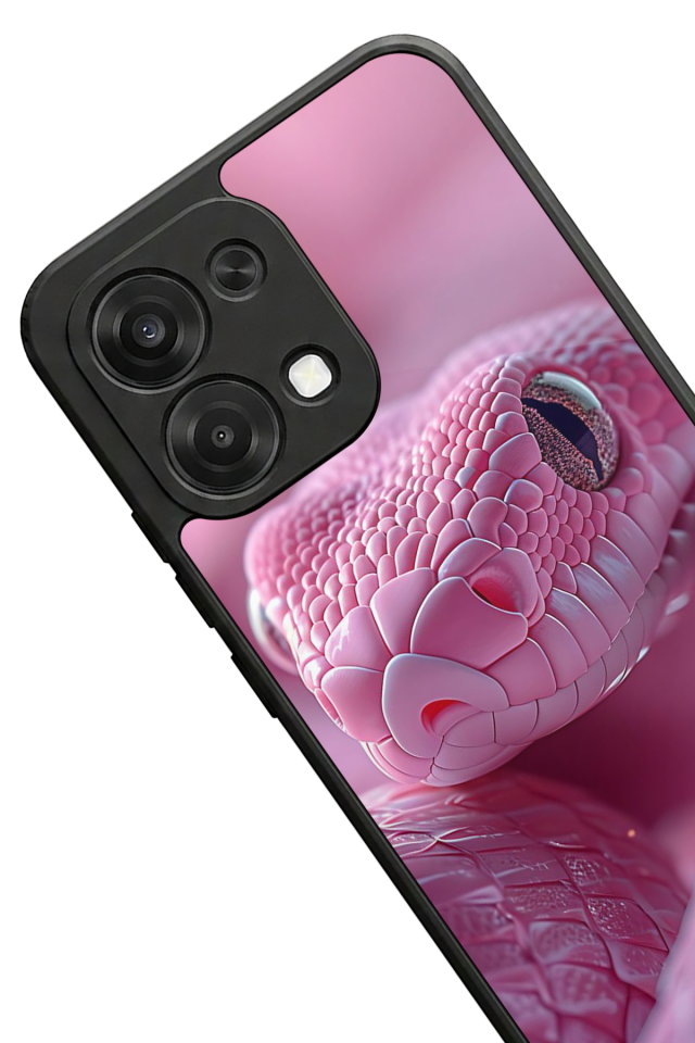Oppo A6 Pro Uyumlu Yılan Tasarımlı Glossy Premium Kılıf