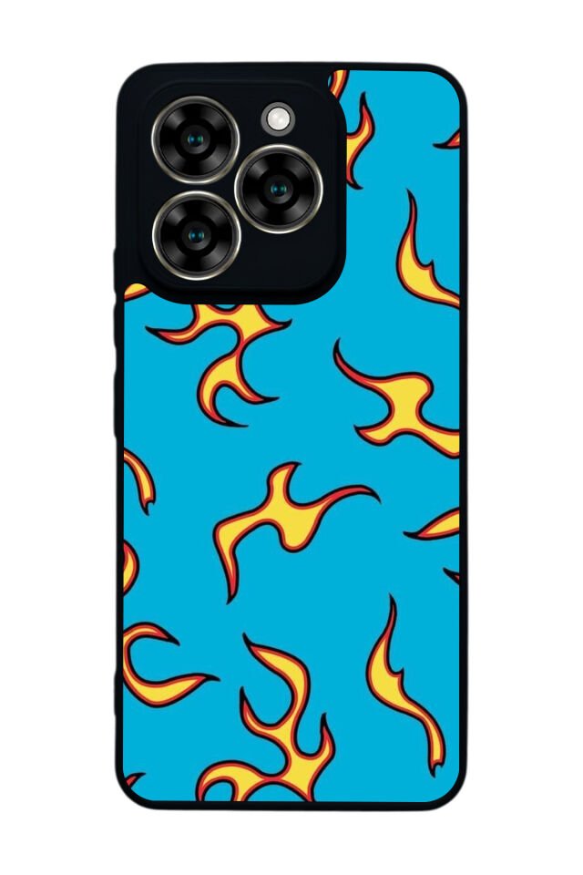 Reeder S919 Uyumlu Retro Flame Patterns Tasarımlı Glossy Premium Kılıf