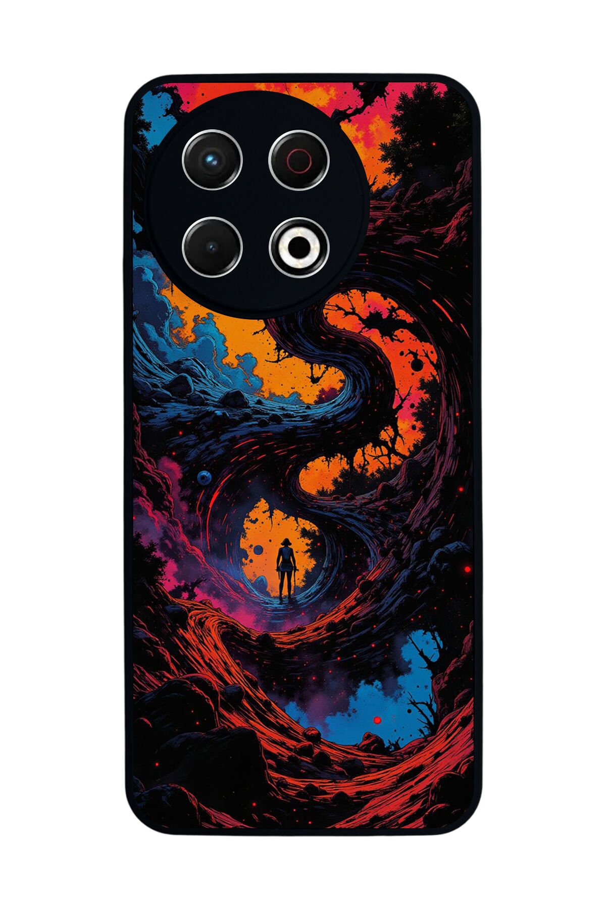 Tecno Spark 30 Pro Uyumlu Abstract Tasarımlı Glossy Premium Kılıf