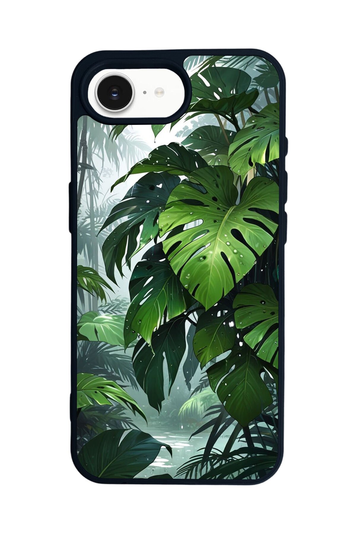 iPhone 16E Uyumlu Botanik Tasarımlı Glossy Premium Kılıf