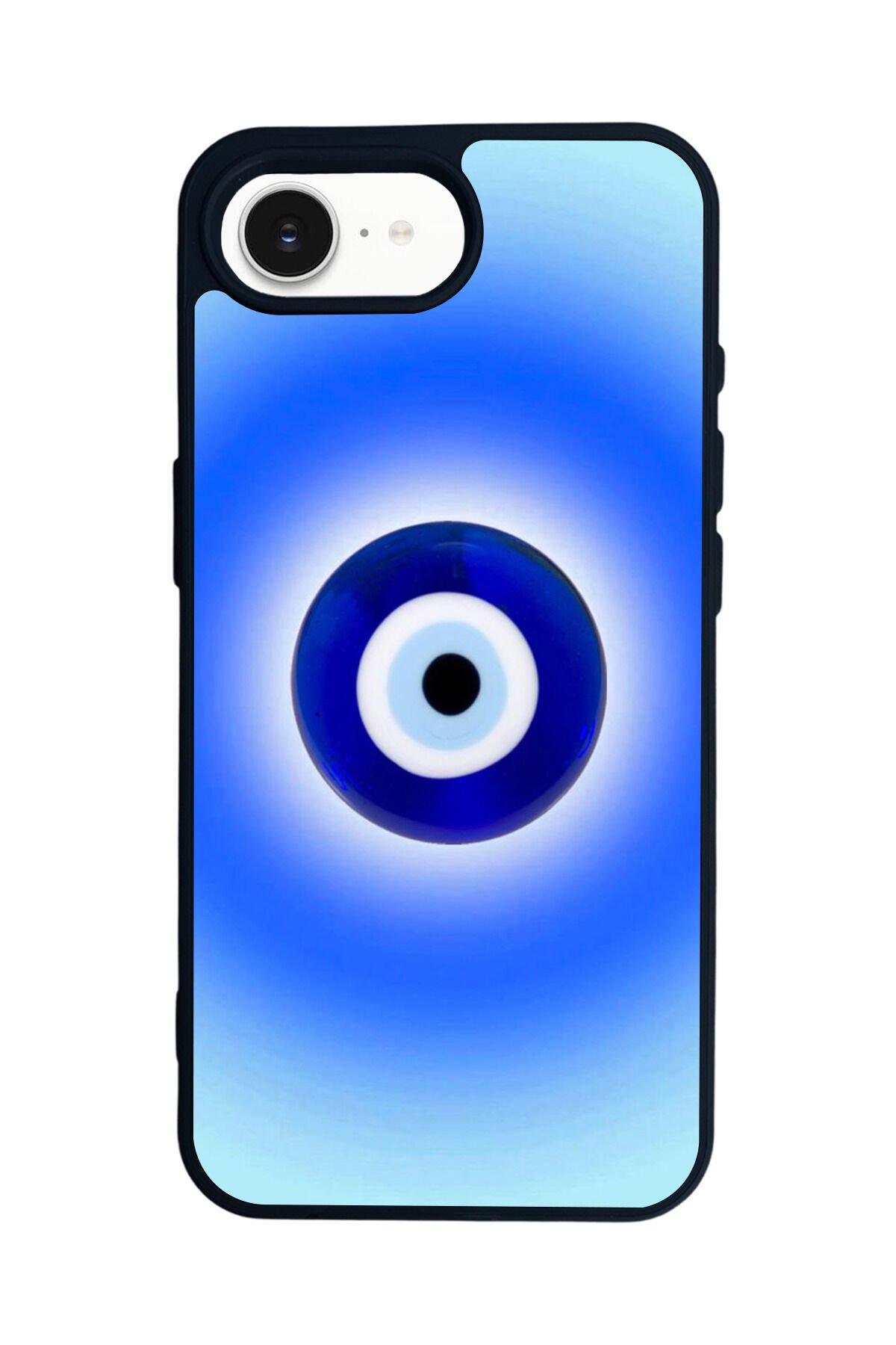 iPhone 16E Uyumlu Nazar Tasarımlı Glossy Premium Kılıf