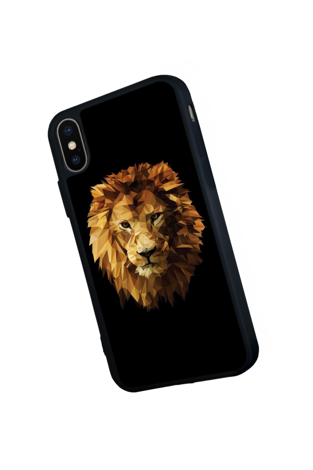 iPhone X/ XS Uyumlu Aslan Tasarımlı Glossy Premium Kılıf