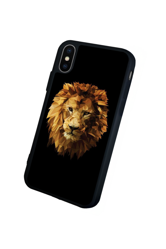 iPhone X/ XS Uyumlu Aslan Tasarımlı Glossy Premium Kılıf