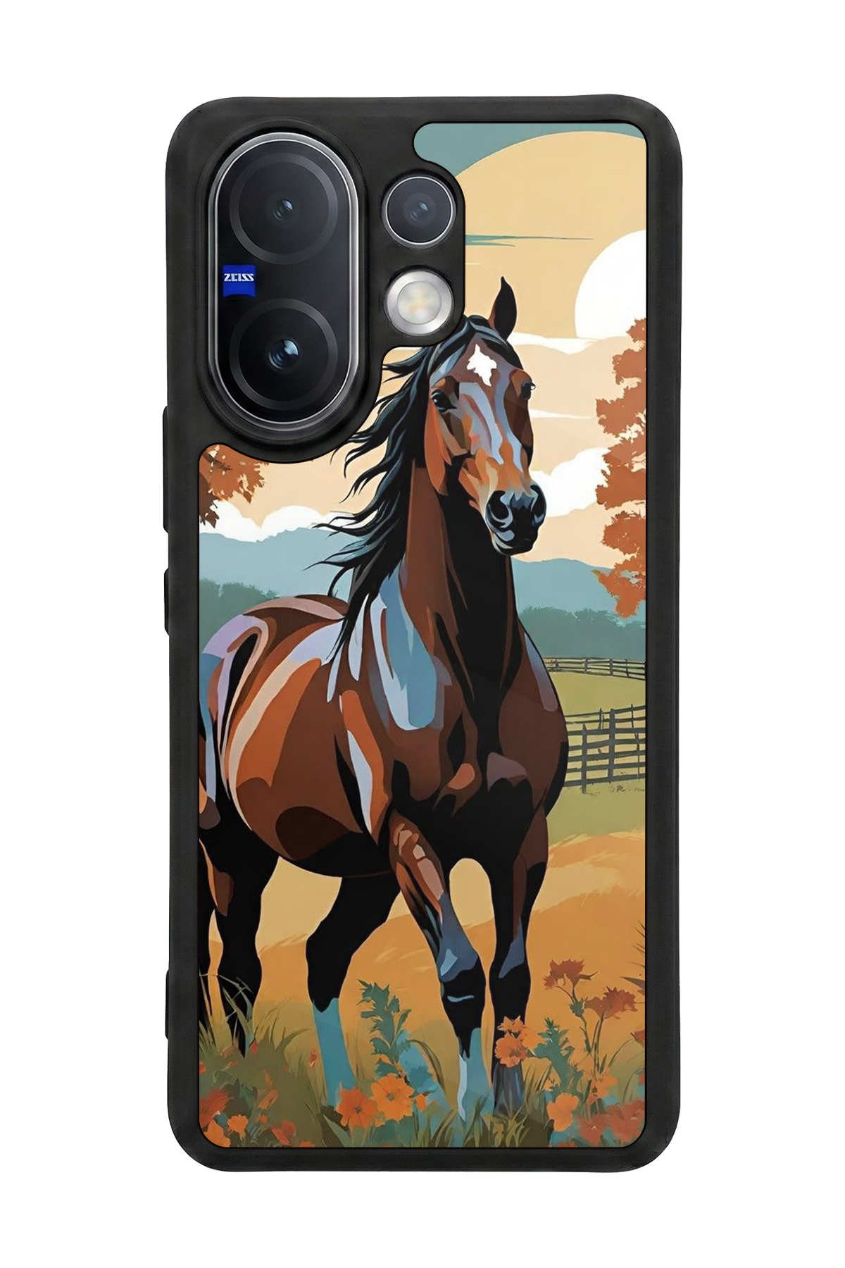 Vivo V60 Uyumlu At Horse Tasarımlı Glossy Premium Kılıf