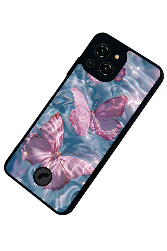 Reeder S23 Pro Max Uyumlu Kelebek Tasarımlı Glossy Premium Kılıf