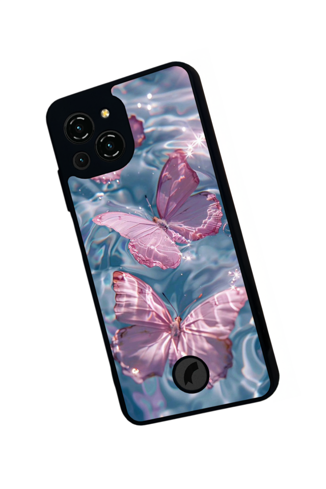 Reeder S23 Pro Max Uyumlu Kelebek Tasarımlı Glossy Premium Kılıf